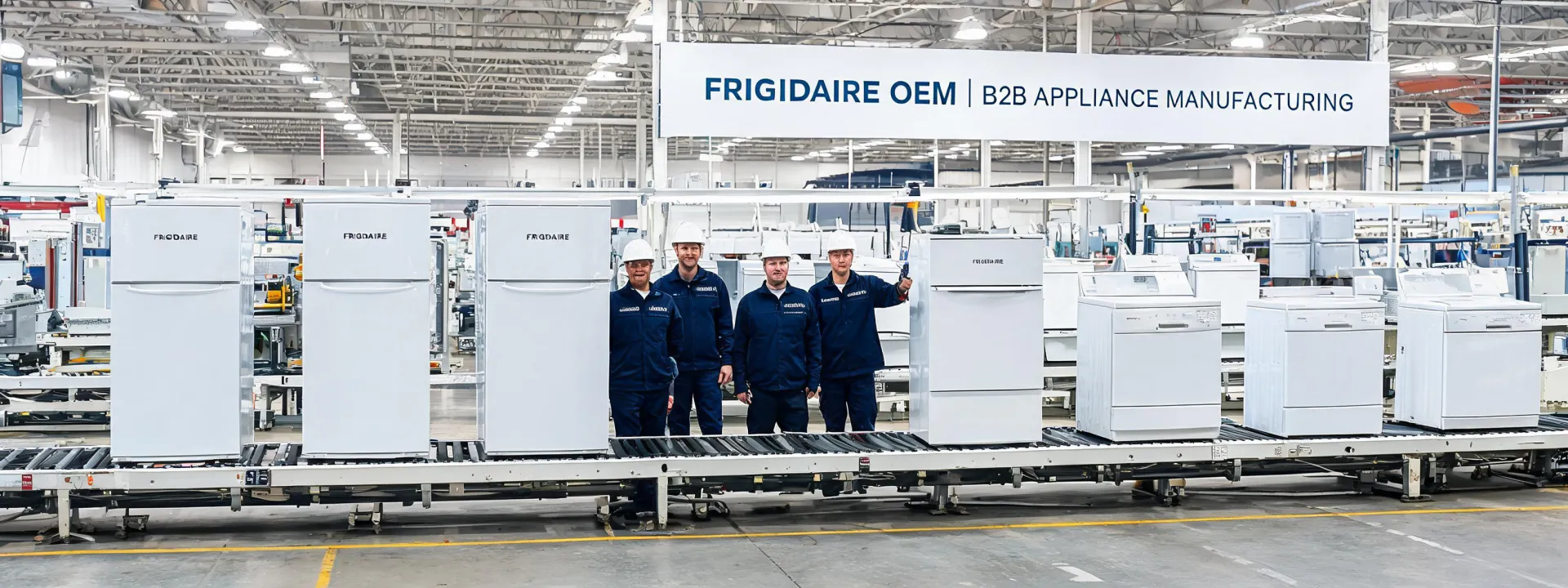 Frigidaire appliance team and production floor