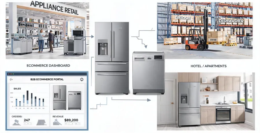 Global appliance channels illustration